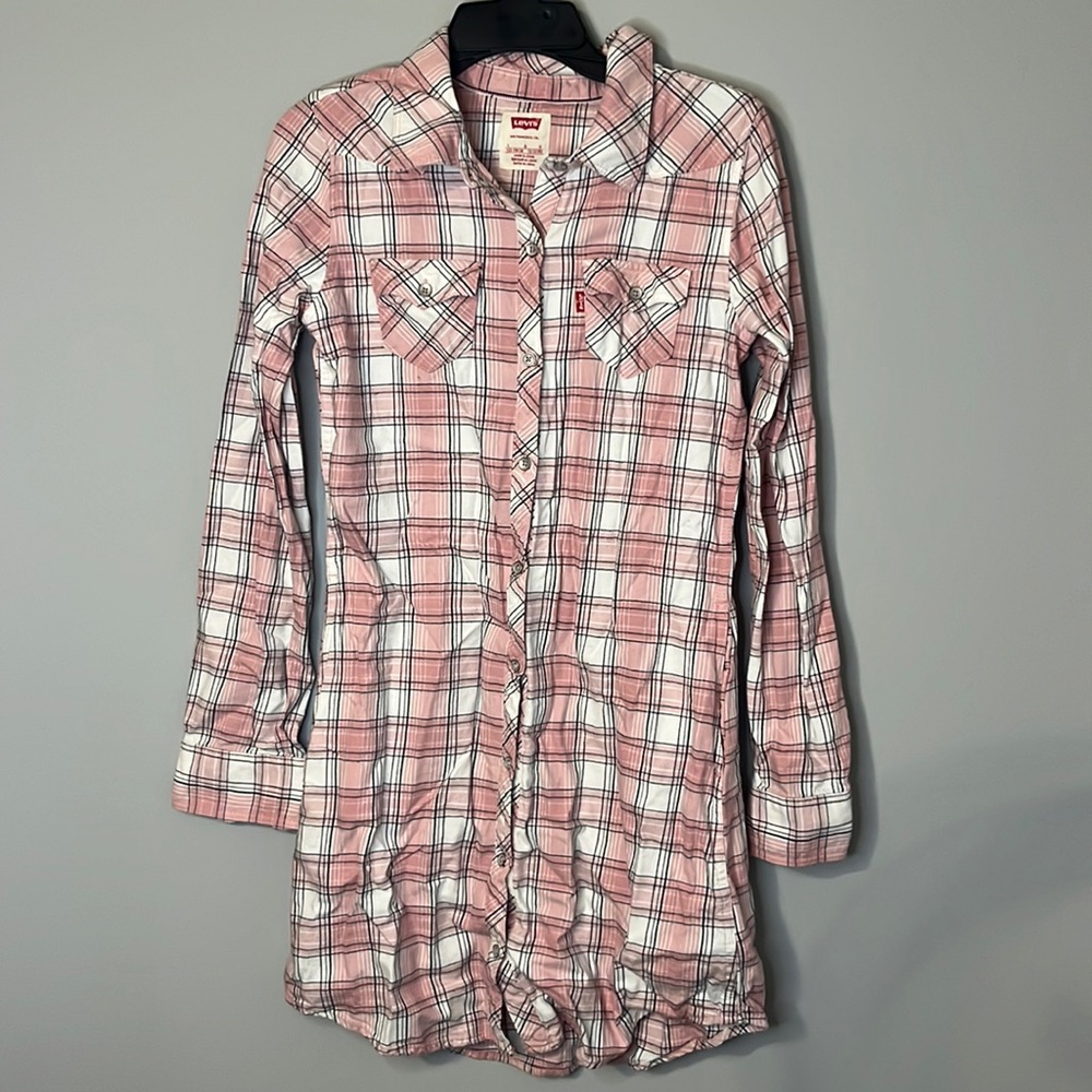 Girls Levi’s Plaid Button Down Dress